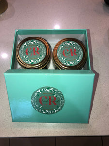 2 small tin gift box